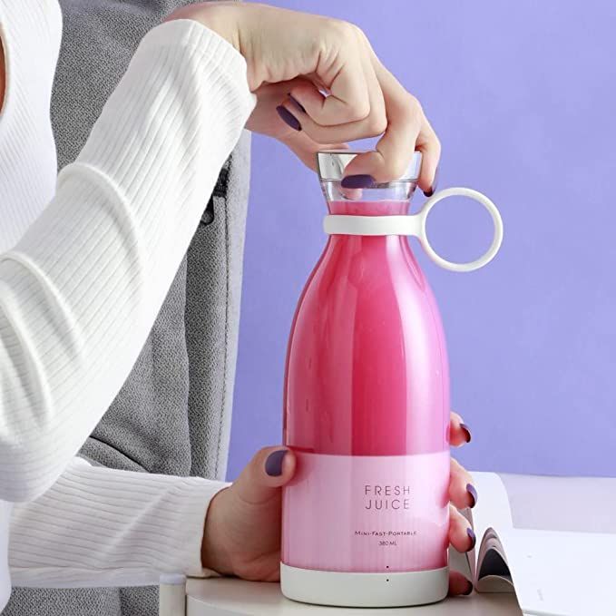 Healthy Morning Routine with a USB Juicer Bottle